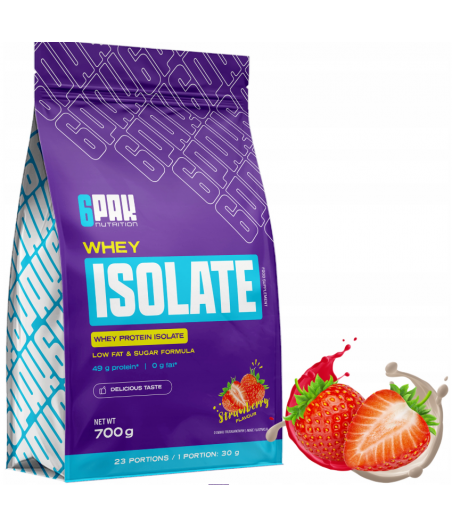 6PAK WHEY ISOLATE, strawberry - 700gram