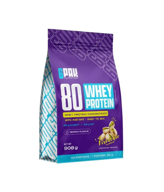 6PAK 80 WHEY PROTEIN, pistachio - 908gram