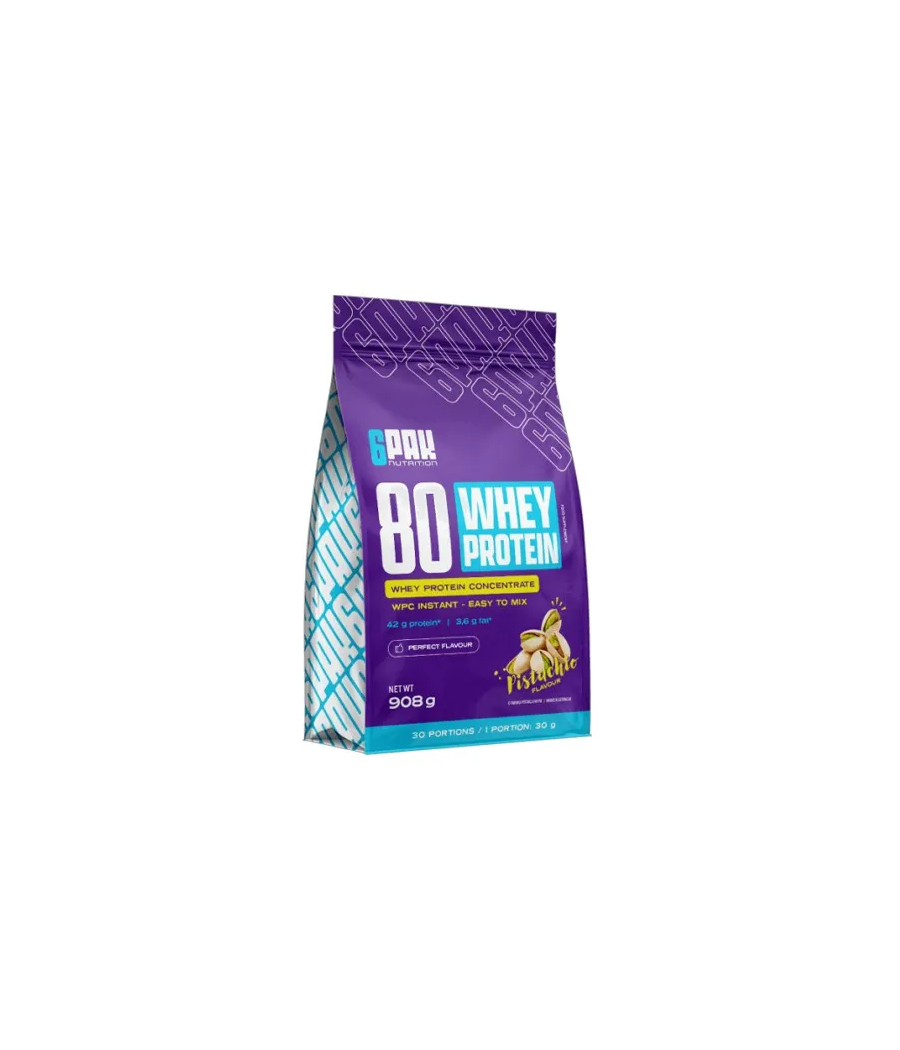 6PAK 80 WHEY PROTEIN, pistachio - 908gram – low-calorie product from 6PAK Nutrition, buy in Bombbar 6PAK 80 WHEY PROTEIN, pistachio - 908gram – low-calorie product from 6PAK Nutrition, buy in Bombbar