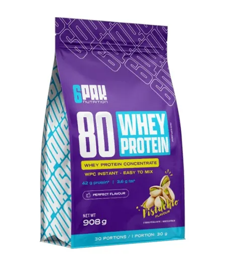 6PAK 80 WHEY PROTEIN, pistachio - 908gram