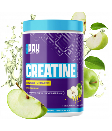6PAK Kreatiinmonohüdraat, õun - 500g