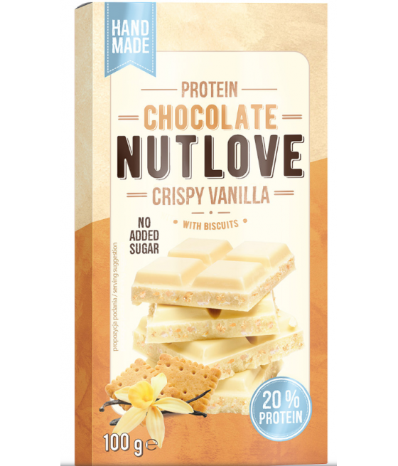 ALLNUTRITION NUTLOVE Proteiinishokolaad krõbeda vanilliküpsisega, 100 g