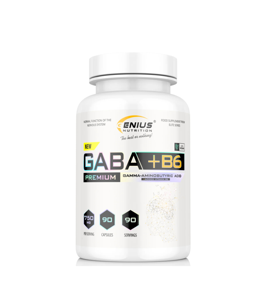 GENIUS NUTRITION GABA + B6, N90 – madala kalorsusega toode firmalt Genius Nutrition, osta SportFit Nutrition OÜ | Reg.nr. 14554498-ist