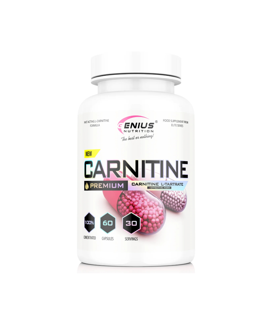 GENIUS NUTRITION Karnitiin, N60 – madala kalorsusega toode firmalt Genius Nutrition, osta SportFit Nutrition OÜ | Reg.nr. 14554498-ist
