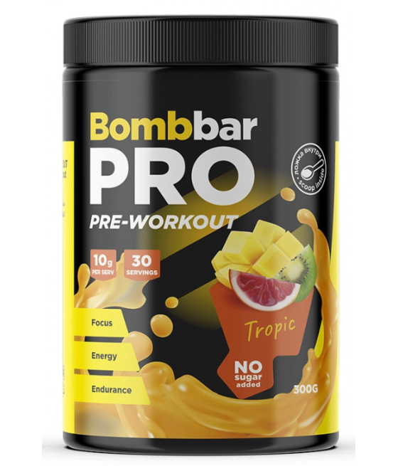 BOMBBAR PRO Pre-Workout Tropic, 300 g