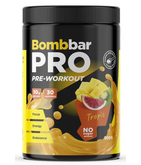 BOMBBAR PRO Pre-Workout Tropic, 300 g