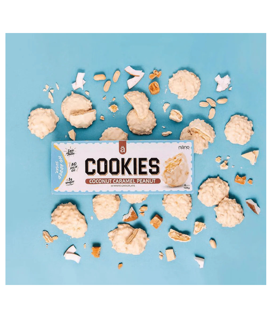 NÄNO SUPPS Cookies Coconut Caramel Peanut, 128g – low-calorie product from NÄNO SUPPS, buy in SportFit Nutrition OÜ | Reg.nr. 14554498