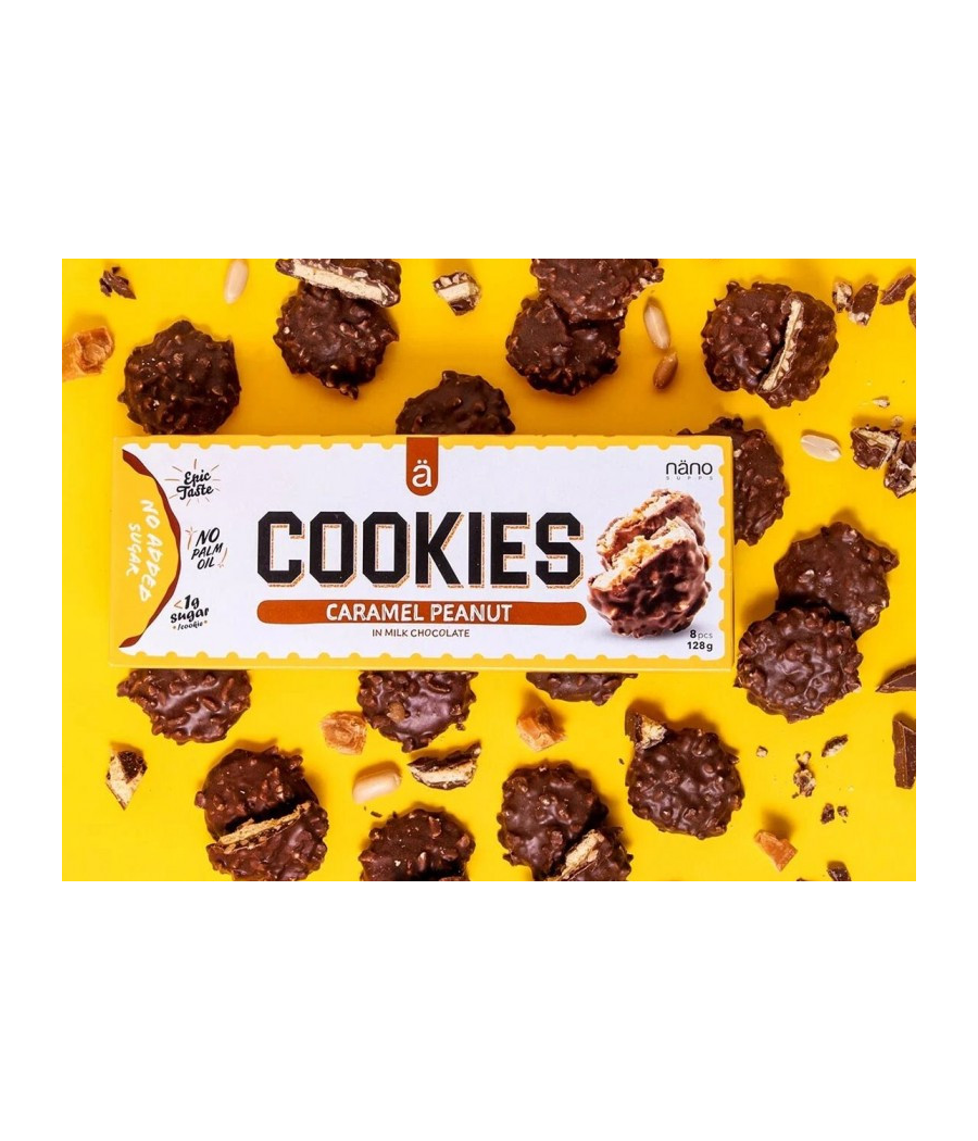 NÄNO SUPPS Cookies Caramel Peanut, 128g – low-calorie product from NÄNO SUPPS, buy in SportFit Nutrition OÜ | Reg.nr. 14554498