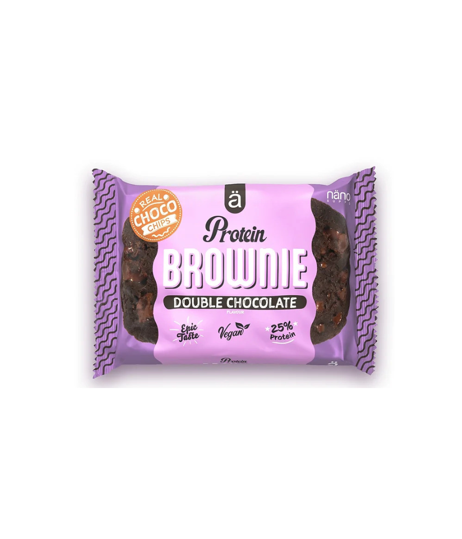 NÄNO SUPPS Protein BROWNIE - Double Chocolate, 60g – low-calorie product from NÄNO SUPPS, buy in SportFit Nutrition OÜ | Reg.nr. 14554498