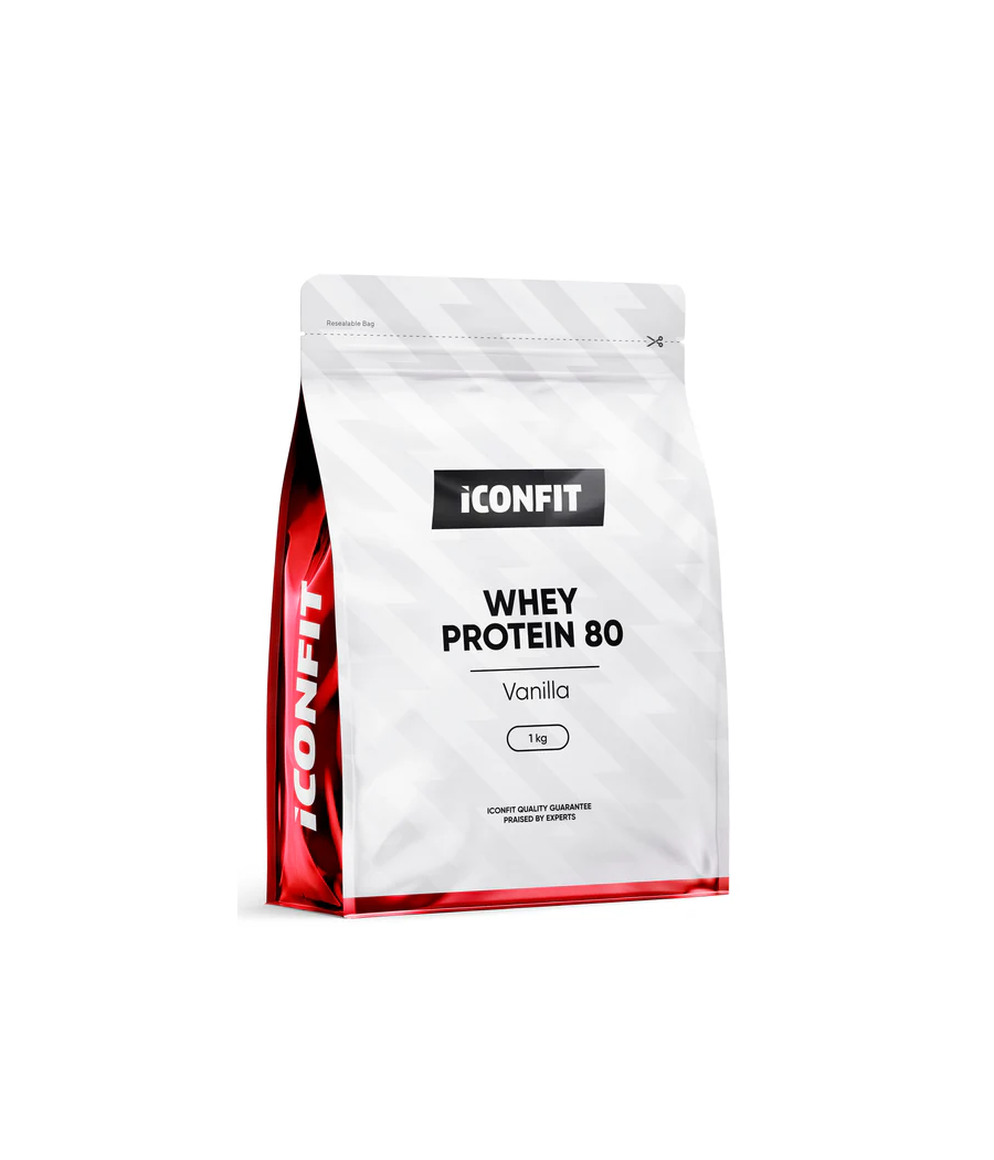 ICONFIT Whey Protein 80 Vanilla, 1kg – low-calorie product from ICONFIT, buy in SportFit Nutrition OÜ | Reg.nr. 14554498