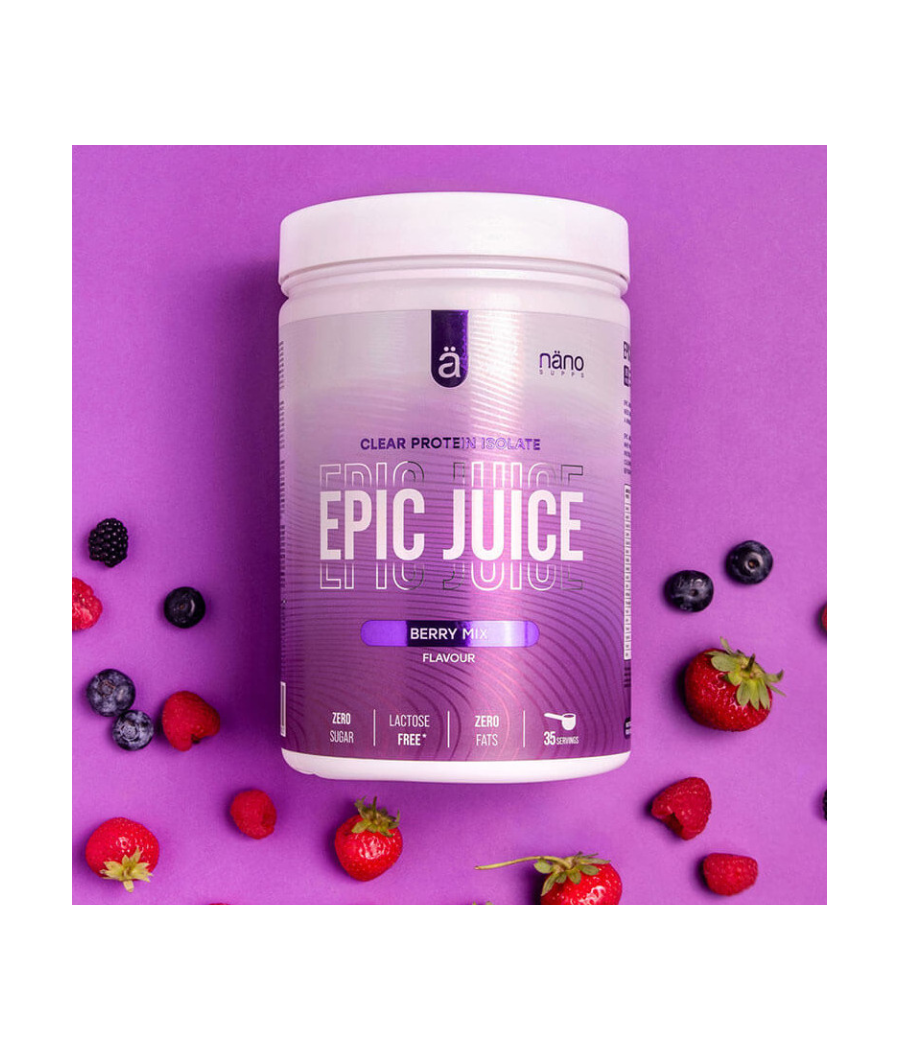 Epic Juice Clear Whey Isolaat - Berry Mix, 875g – low-calorie product from NÄNO SUPPS, buy in SportFit Nutrition OÜ | Reg.nr. 14554498