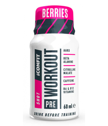 Pre-Workout Предтренировочный шот, ягоды, 60 мл