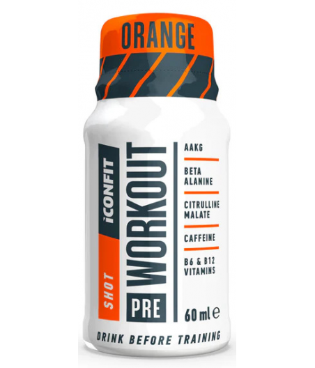 Pre-Workout Предтренировочный шот, апельсин, 60 мл