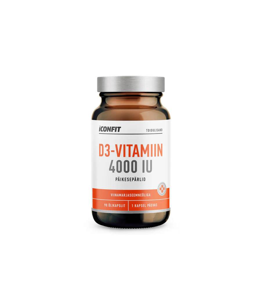 D3-Vitamin 4000 IU, Softgel, N90 – low-calorie product from ICONFIT, buy in SportFit Nutrition OÜ | Reg.nr. 14554498 D3-Vitamin 4000 IU, Softgel, N90 – low-calorie product from ICONFIT, buy in SportFit Nutrition OÜ | Reg.nr. 14554498