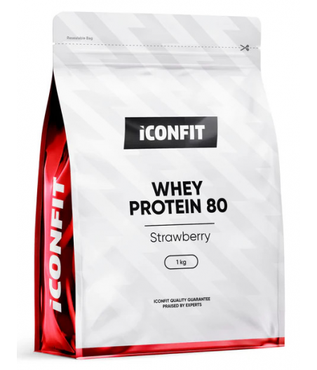 Whey Protein 80, Strawberry, 1kg