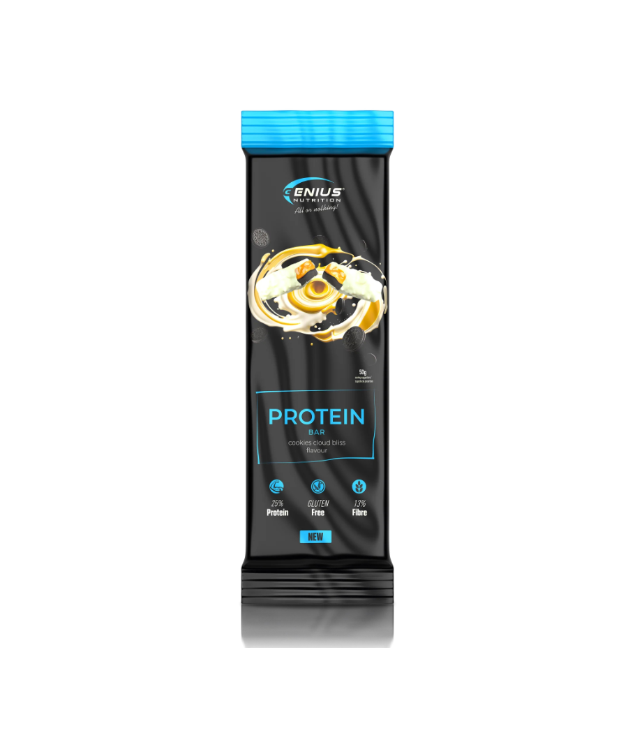 Протеиновый батончик – Печенье cloud bliss, 50 г – низкокалорийный продукт от Genius Nutrition, купить в SportFit Nutrition OÜ | Reg.nr. 14554498