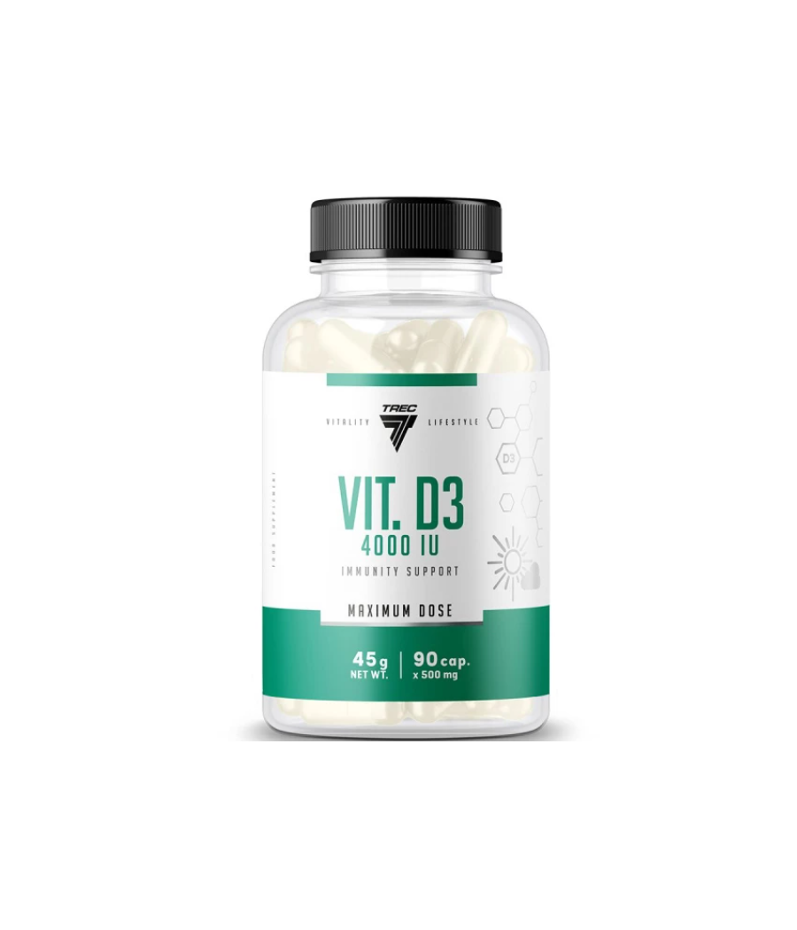 Vitamin D3 4000 IU, N90 – low-calorie product from TREC NUTRITION, buy in SportFit Nutrition OÜ | Reg.nr. 14554498