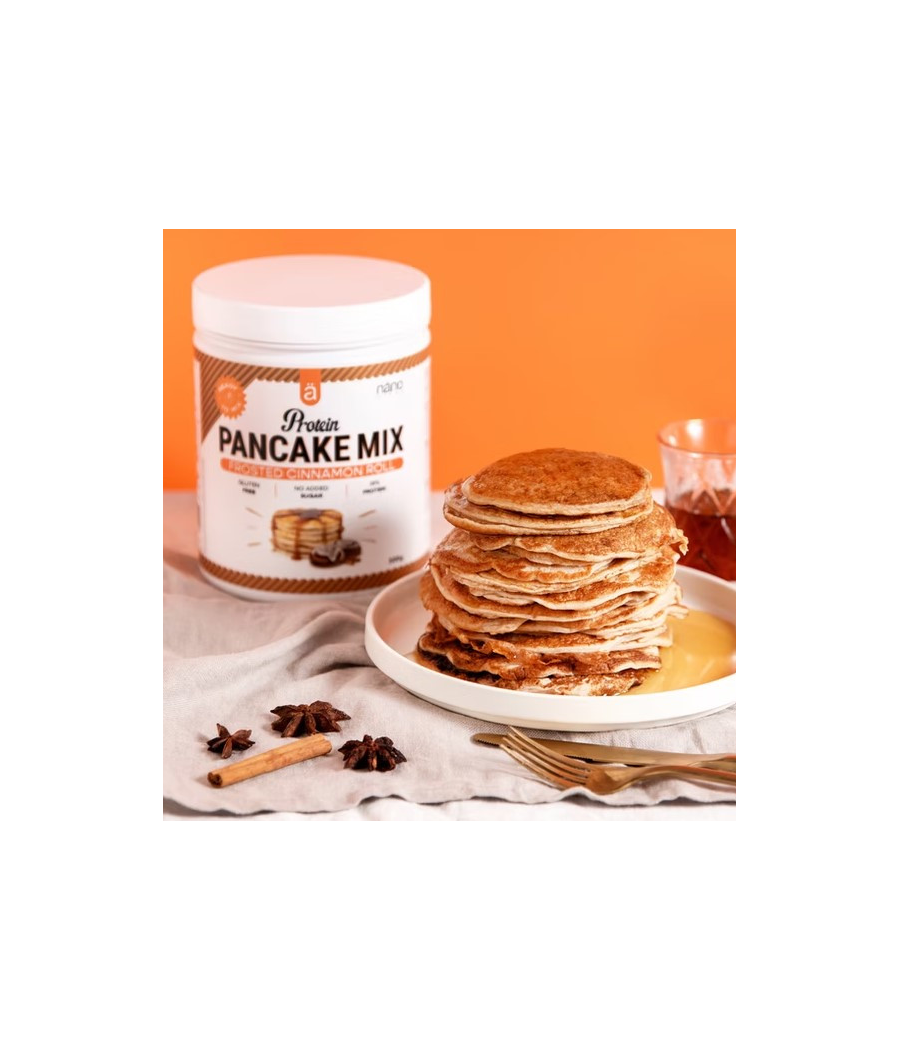 Protein Pancake Mix – Frosted Cinnamon Roll, 500g – low-calorie product from NÄNO SUPPS, buy in SportFit Nutrition OÜ | Reg.nr. 14554498