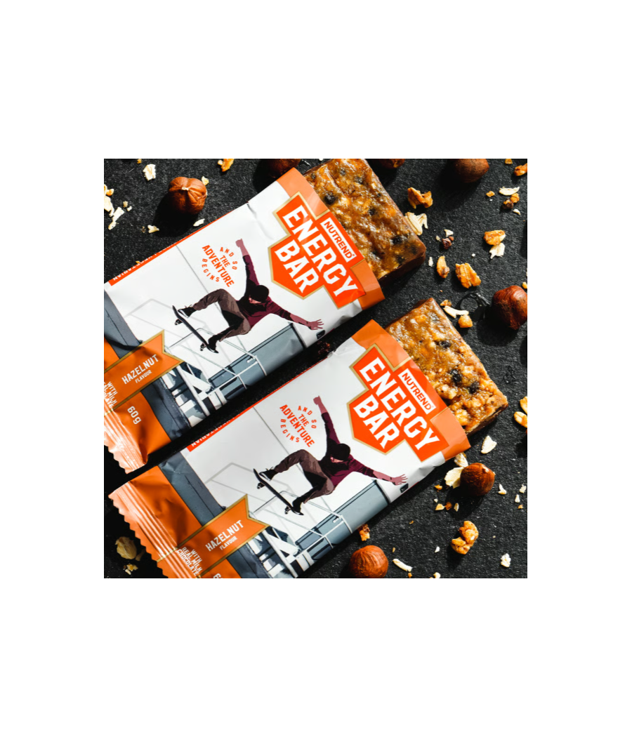 ENERGY BAR, hazelnut, 60 g – low-calorie product from NUTREND, buy in SportFit Nutrition OÜ | Reg.nr. 14554498