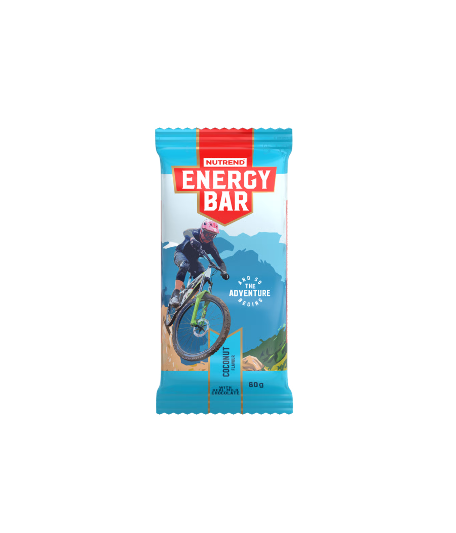 ENERGY BAR, coconut, 60 g – low-calorie product from NUTREND, buy in SportFit Nutrition OÜ | Reg.nr. 14554498 ENERGY BAR, coconut, 60 g – low-calorie product from NUTREND, buy in SportFit Nutrition OÜ | Reg.nr. 14554498