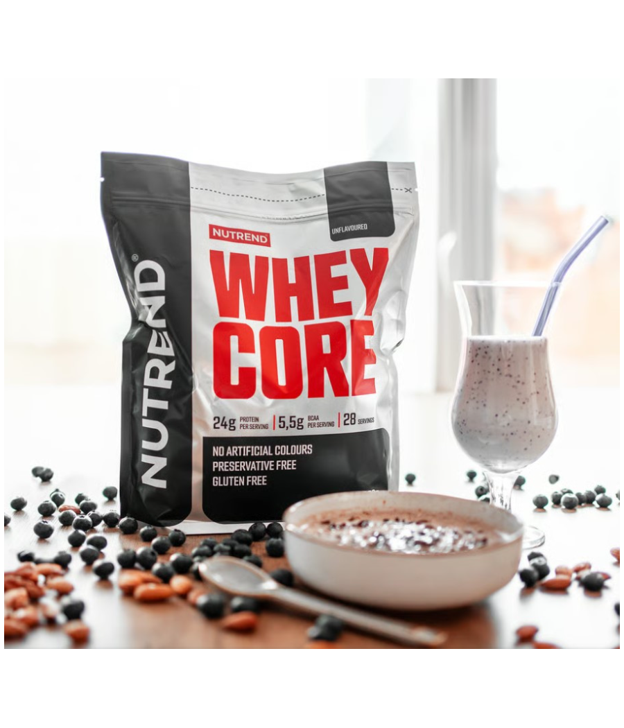 WHEY CORE, 900 g, unflavoured – low-calorie product from NUTREND, buy in SportFit Nutrition OÜ | Reg.nr. 14554498