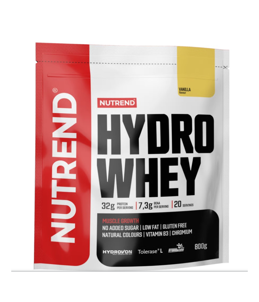 HYDRO WHEY Protein, vanilla, 800 g – low-calorie product from NUTREND, buy in SportFit Nutrition OÜ | Reg.nr. 14554498