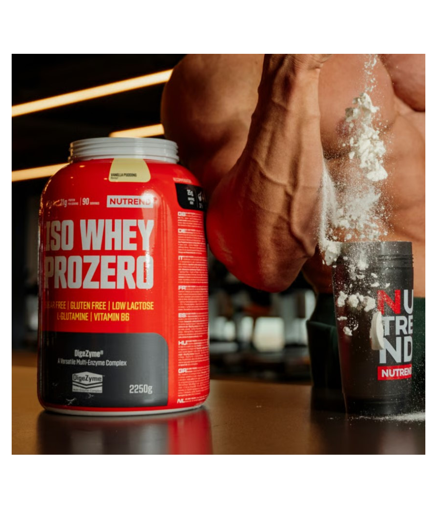 ISO WHEY PROZERO Protein, vanilla pudding, 500 g – low-calorie product from NUTREND, buy in SportFit Nutrition OÜ | Reg.nr. 14554498