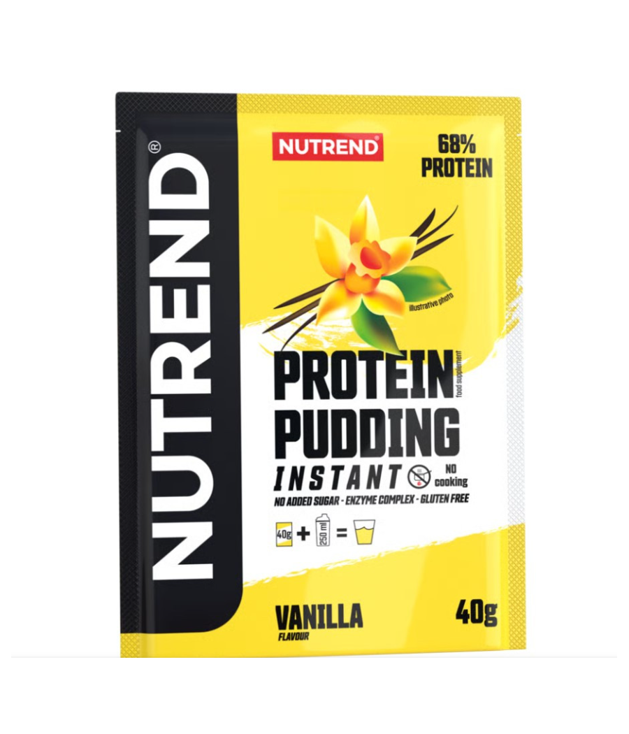 Protein Pudding, vanilla, 40 g – low-calorie product from NUTREND, buy in SportFit Nutrition OÜ | Reg.nr. 14554498