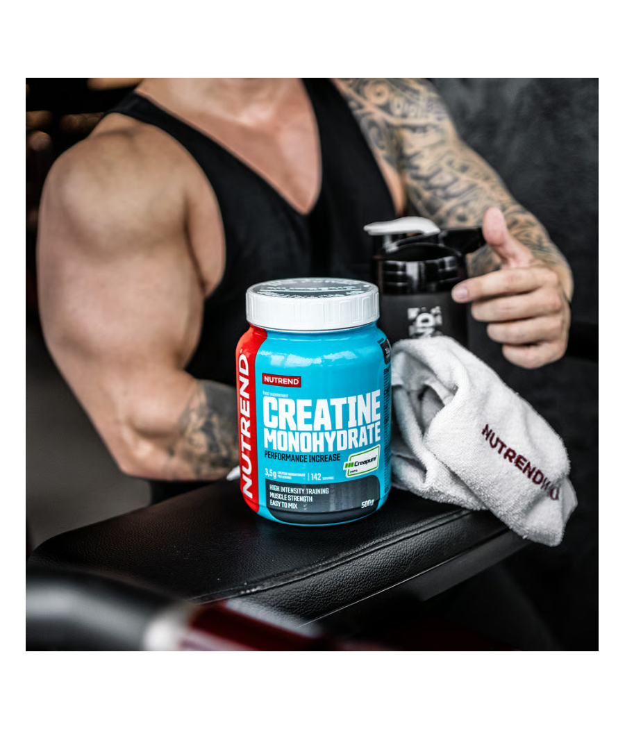 CREATINE MONOHYDRATE Creapure, 500 g – low-calorie product from NUTREND, buy in SportFit Nutrition OÜ | Reg.nr. 14554498
