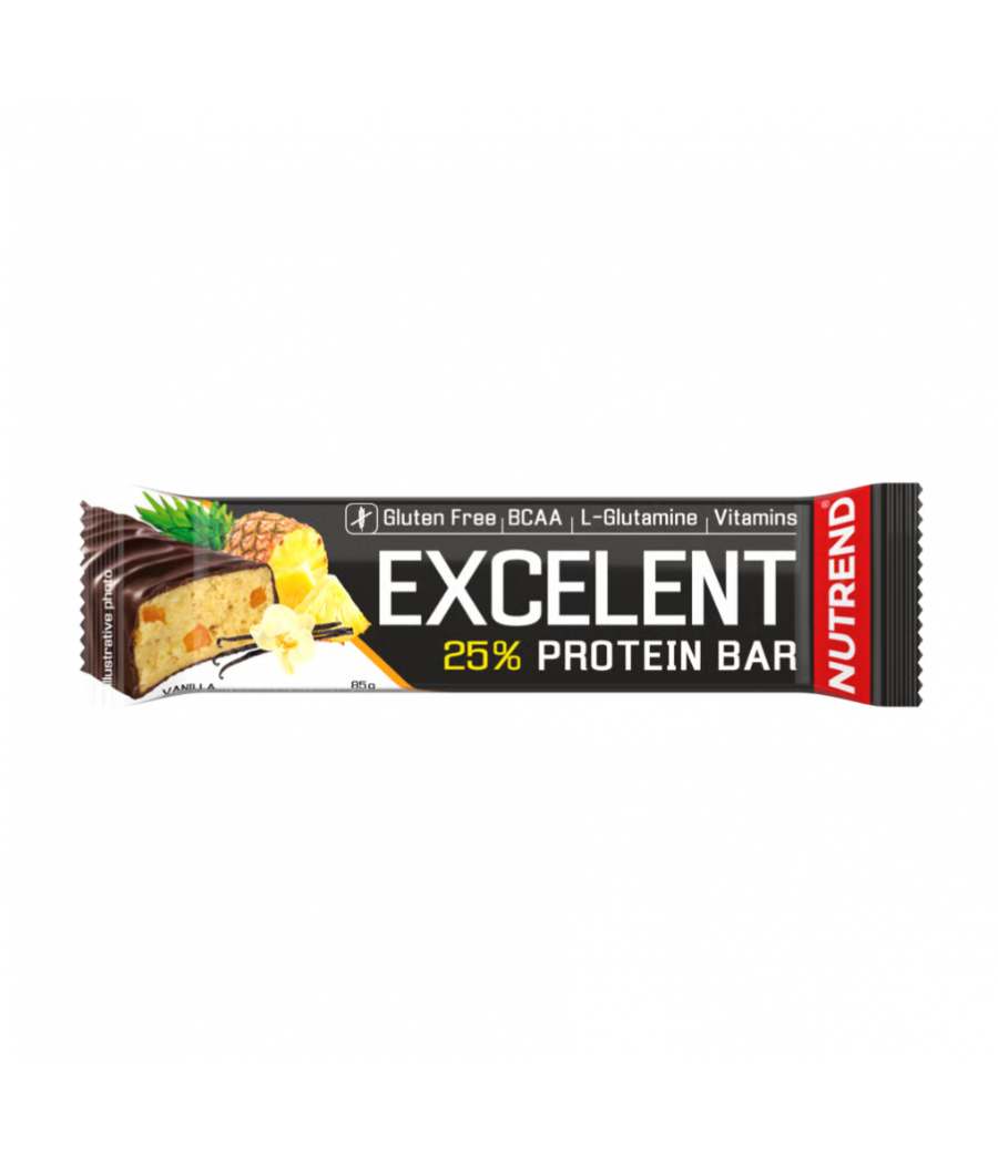 EXCELENT PROTEIINIBATOON, vanilje - ananass, 85 g – madala kalorsusega toode firmalt NUTREND, osta SportFit Nutrition OÜ | Reg.nr. 14554498-ist