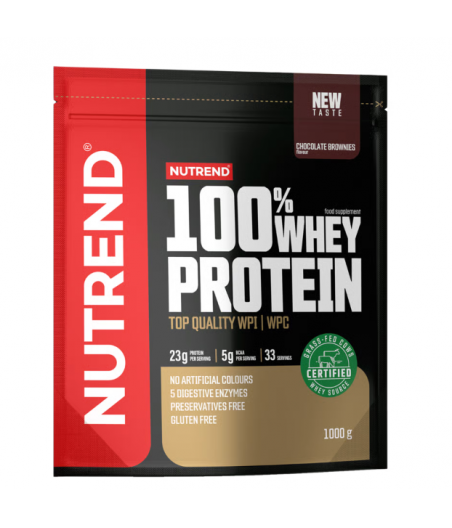 100% WHEY PROTEIN, chocolate brownies, 1000 g