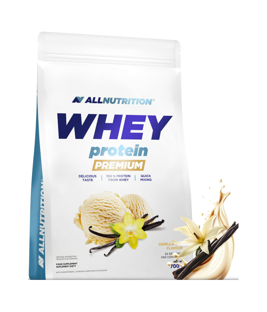 Whey Protein Premium, Vanilla Sky, 700 g – low-calorie product from AllNutrition, buy in SportFit Nutrition OÜ | Reg.nr. 14554498