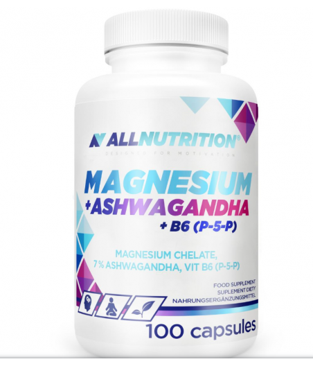 Magneesium + Ashwagandha + B6 (P-5-P), N100