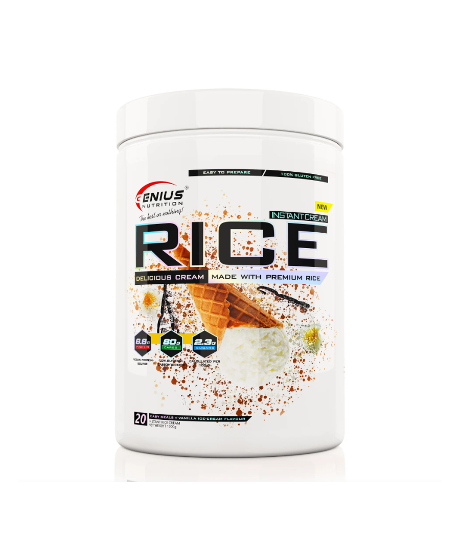 Rice Cream, Vanilla ice cream, 1 kg – low-calorie product from Genius Nutrition, buy in SportFit Nutrition OÜ | Reg.nr. 14554498 Rice Cream, Vanilla ice cream, 1 kg – low-calorie product from Genius Nutrition, buy in SportFit Nutrition OÜ | Reg.nr. 14554498