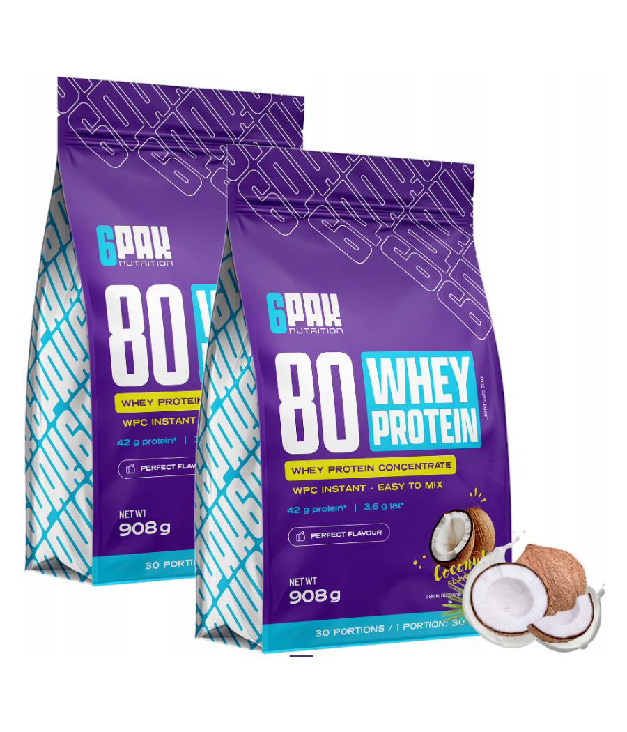 80 WHEY Protein, кокос, 908 г – низкокалорийный продукт от 6PAK Nutrition, купить в SportFit Nutrition OÜ | Reg.nr. 14554498 80 WHEY Protein, кокос, 908 г – низкокалорийный продукт от 6PAK Nutrition, купить в SportFit Nutrition OÜ | Reg.nr. 14554498