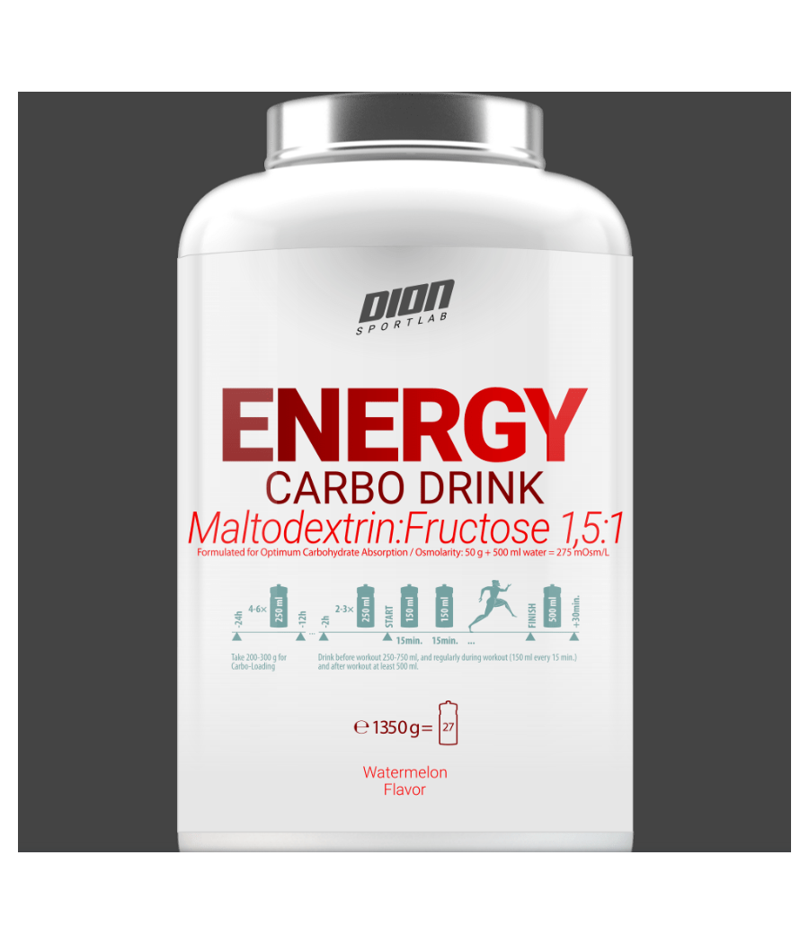 ENERGY CARBO DRINK Углеводный напиток, Арбуз, 1350 г – низкокалорийный продукт от DION Sportlab, купить в SportFit Nutrition OÜ | Reg.nr. 14554498 ENERGY CARBO DRINK Углеводный напиток, Арбуз, 1350 г – низкокалорийный продукт от DION Sportlab, купить в SportFit Nutrition OÜ | Reg.nr. 14554498
