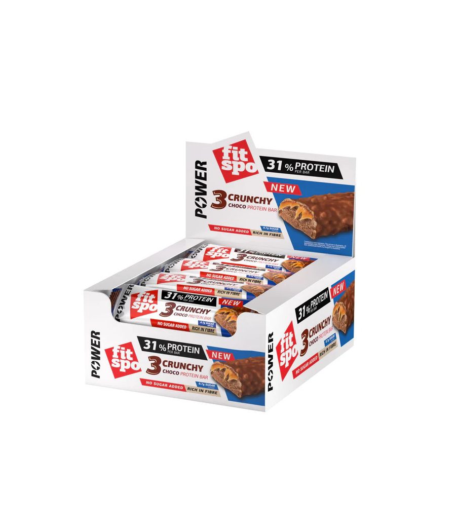 Протеиновый батончик POWER Triple Crunchy Choco, 50 г – низкокалорийный продукт от FITSPO, купить в SportFit Nutrition OÜ | Reg.nr. 14554498