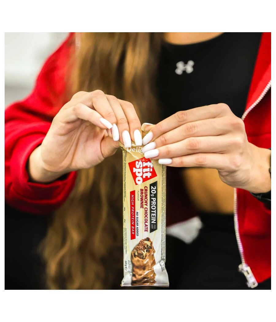 Протеиновый батончик, Crunchy Choco Brownie, 60 г – низкокалорийный продукт от FITSPO, купить в SportFit Nutrition OÜ | Reg.nr. 14554498