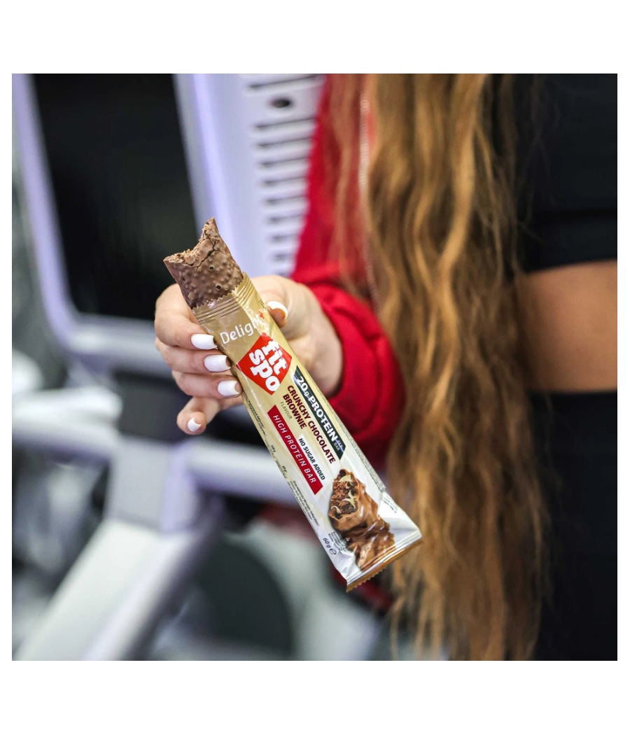 Протеиновый батончик, Crunchy Choco Brownie, 60 г – низкокалорийный продукт от FITSPO, купить в SportFit Nutrition OÜ | Reg.nr. 14554498