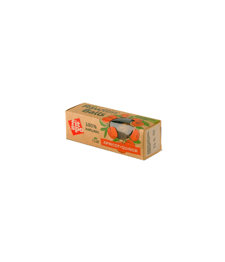 RAWLLIN BALLS vegan candies, apricot&quinoa, 48g – low-calorie product from FITSPO, buy in SportFit Nutrition OÜ | Reg.nr. 14554498 RAWLLIN BALLS vegan candies, apricot&quinoa, 48g – low-calorie product from FITSPO, buy in SportFit Nutrition OÜ | Reg.nr. 14554498