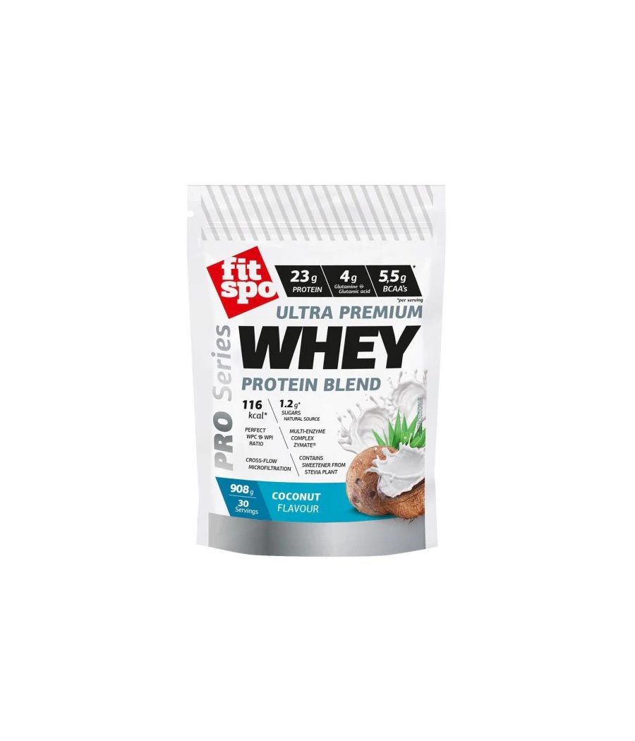 PRO Сывороточный протеин, кокос, 908 г – низкокалорийный продукт от FITSPO, купить в SportFit Nutrition OÜ | Reg.nr. 14554498 PRO Сывороточный протеин, кокос, 908 г – низкокалорийный продукт от FITSPO, купить в SportFit Nutrition OÜ | Reg.nr. 14554498
