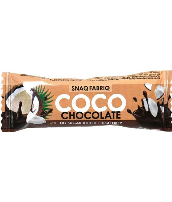 COCO "SNAQ FABRIQ" glasuuritud batoon šokolaad ja kookos, 40 g.