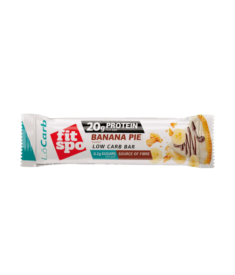 Valgubatoon LO CARB, banaanipiruka maitsega, 60 g – madala kalorsusega toode firmalt FITSPO, osta SportFit Nutrition OÜ | Reg.nr. 14554498-ist Valgubatoon LO CARB, banaanipiruka maitsega, 60 g – madala kalorsusega toode firmalt FITSPO, osta SportFit Nutrition OÜ | Reg.nr. 14554498-ist