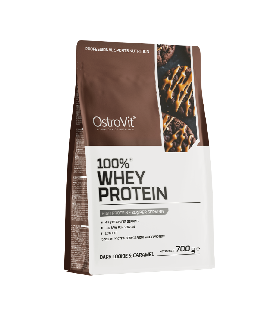 100% Сывороточный протеин, тёмное печенье-карамель - 700 г – низкокалорийный продукт от Ostrovit, купить в SportFit Nutrition OÜ | Reg.nr. 14554498 100% Сывороточный протеин, тёмное печенье-карамель - 700 г – низкокалорийный продукт от Ostrovit, купить в SportFit Nutrition OÜ | Reg.nr. 14554498