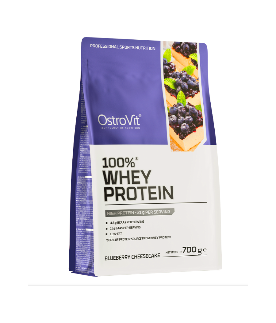 100% Сывороточный протеин, черничный чизкейк - 700 г – низкокалорийный продукт от Ostrovit, купить в SportFit Nutrition OÜ | Reg.nr. 14554498 100% Сывороточный протеин, черничный чизкейк - 700 г – низкокалорийный продукт от Ostrovit, купить в SportFit Nutrition OÜ | Reg.nr. 14554498