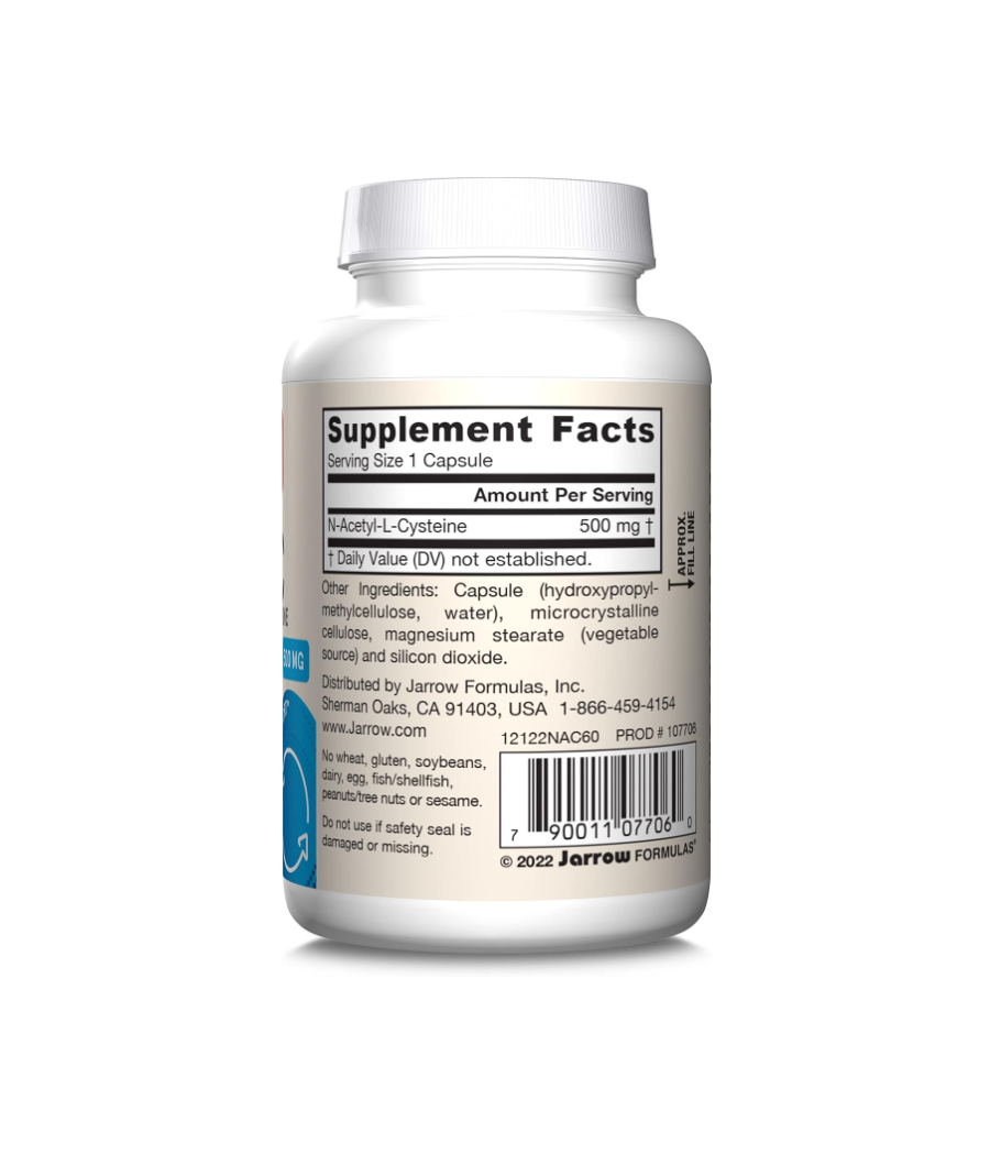 N-A-C, 500mg - N60 – low-calorie product from Jarrow Formulas, buy in SportFit Nutrition OÜ | Reg.nr. 14554498