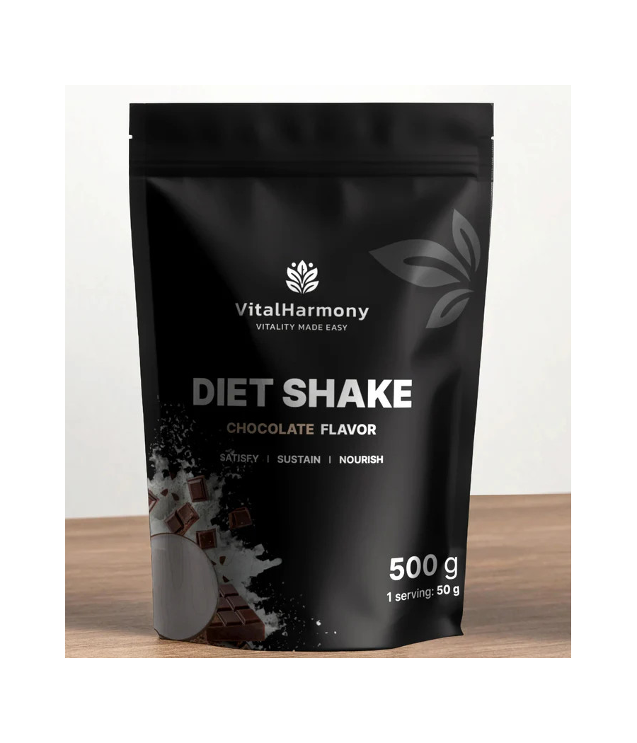 VITALHARMONY Dieetšeik Šokolaad — 500 g – madala kalorsusega toode firmalt VITALHARMONY, osta SportFit Nutrition OÜ | Reg.nr. 14554498-ist