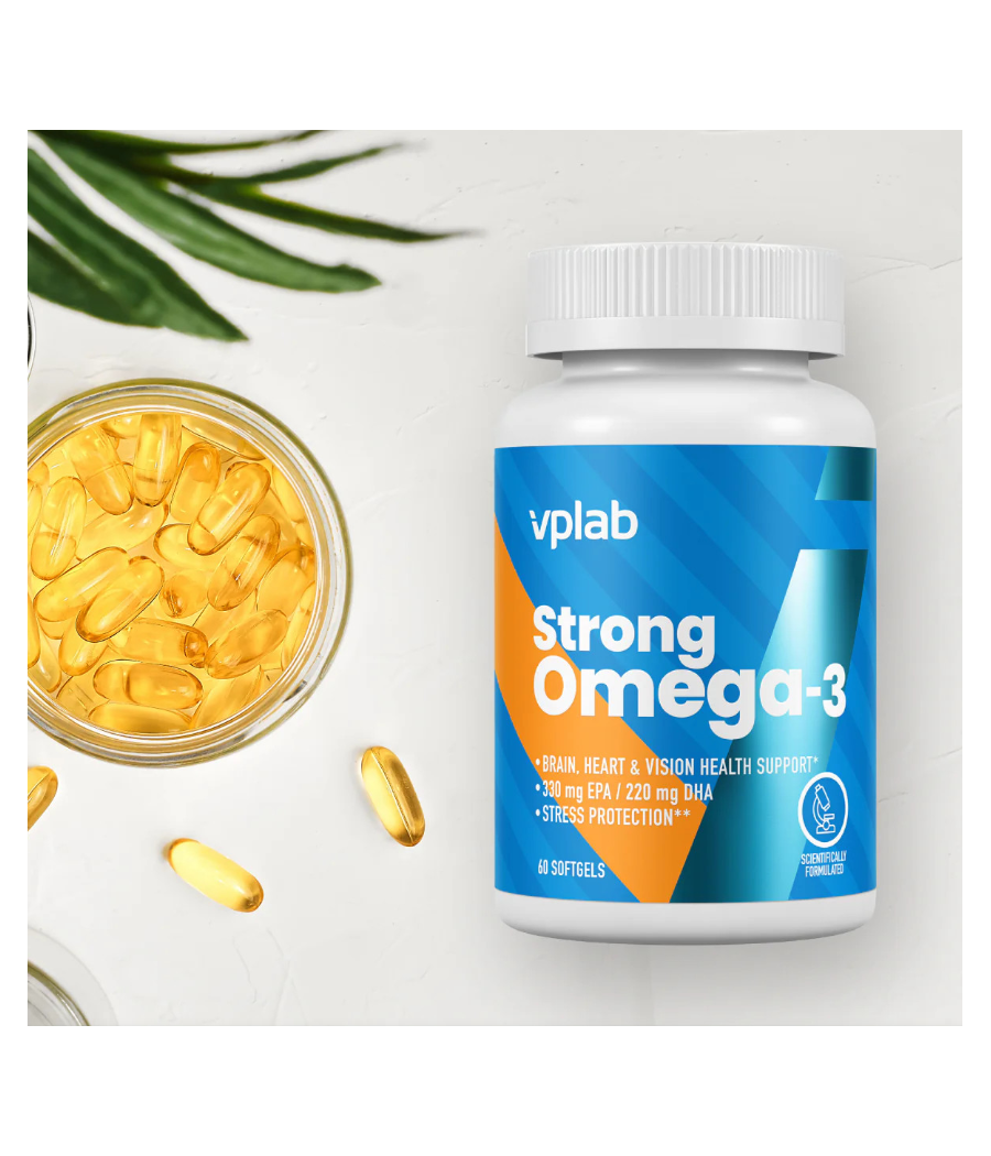 VPLab ULTRAVIT Strong Omega-3, 60 softgels – low-calorie product from VPLab, buy in SportFit Nutrition OÜ | Reg.nr. 14554498