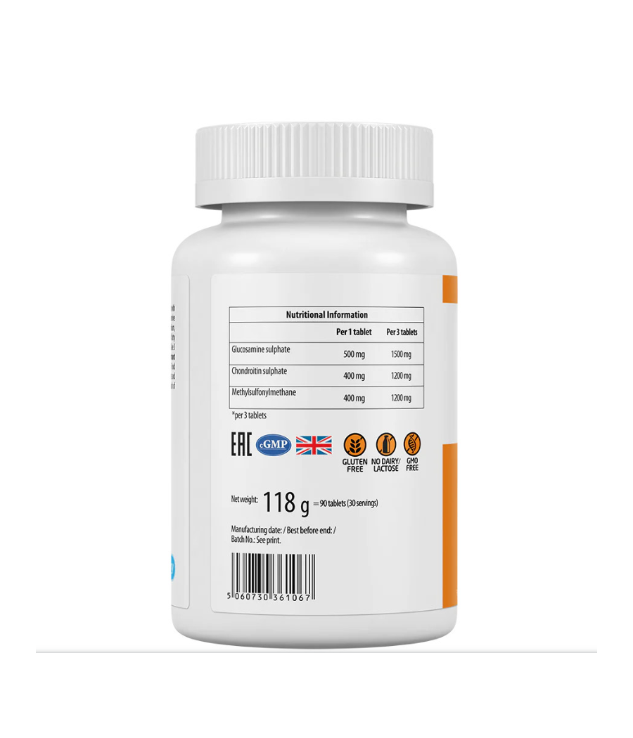 VPLab ULTRAVIT Глюкозамин Хондроитин MSM, 90 таблеток – низкокалорийный продукт от VPLab, купить в SportFit Nutrition OÜ | Reg.nr. 14554498