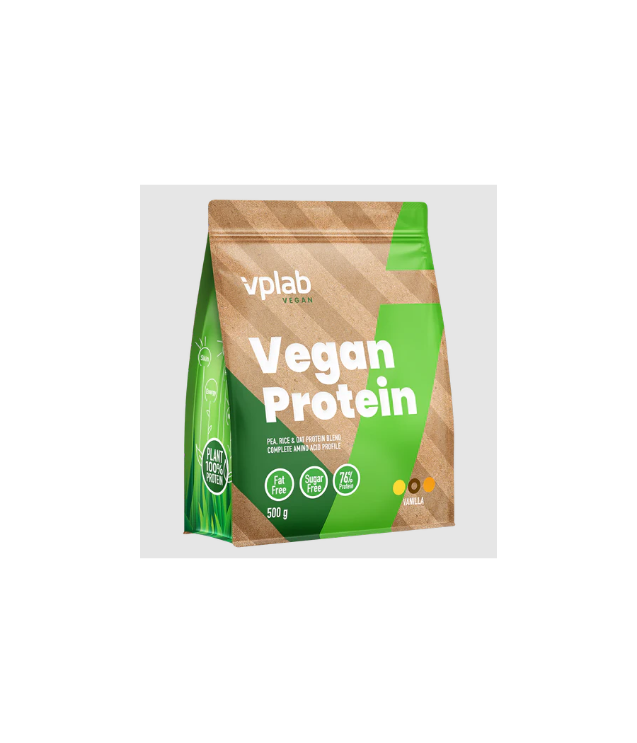 VPLAB Vegan protein, Ваниль - 500 г – низкокалорийный продукт от VPLab, купить в SportFit Nutrition OÜ | Reg.nr. 14554498